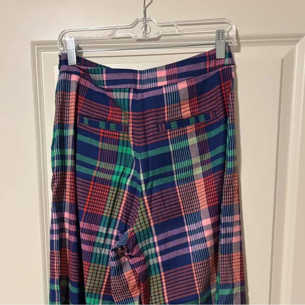 Colorful Plaid Women's Pants - Picture 2 of 3
